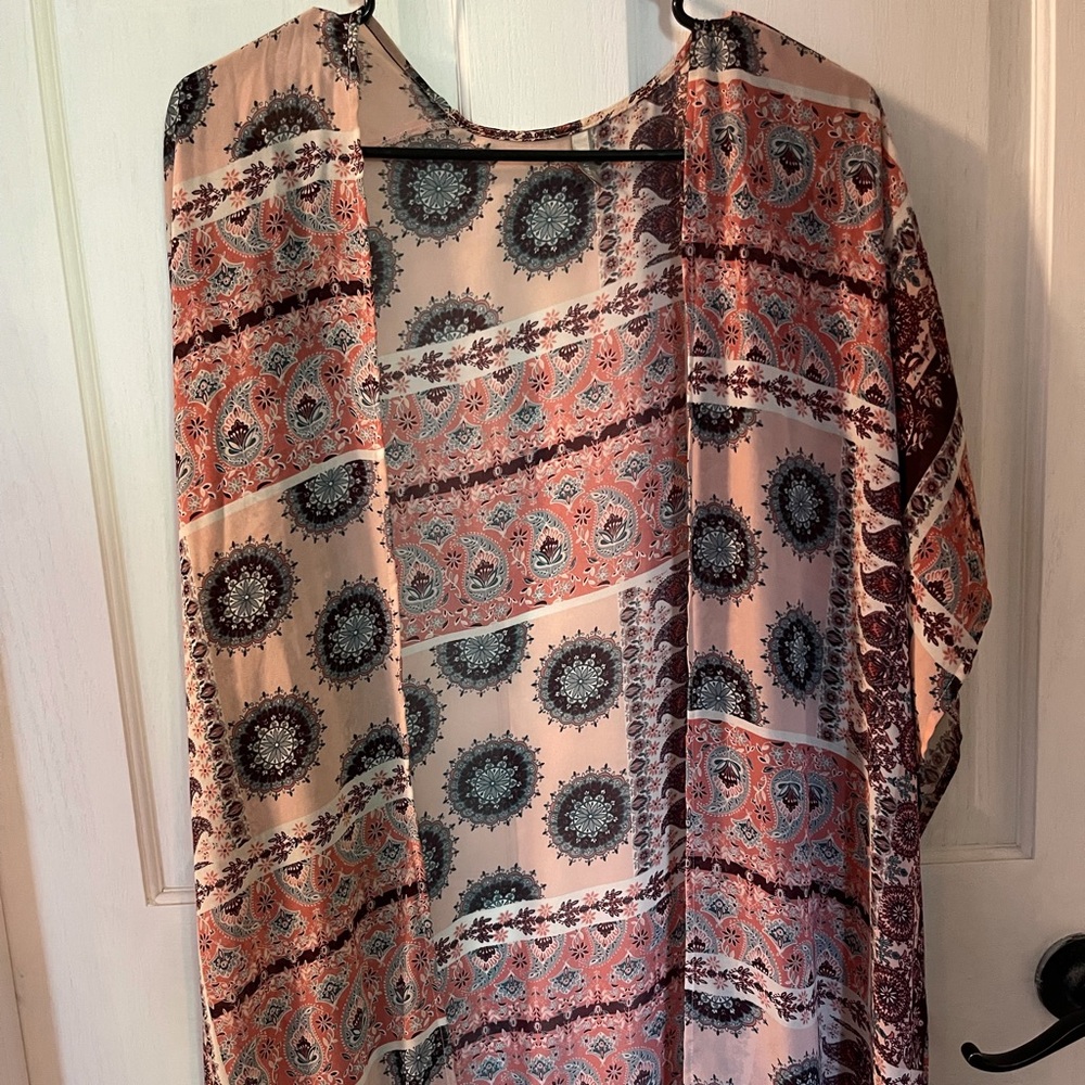 Vanity pink chiffon cover up